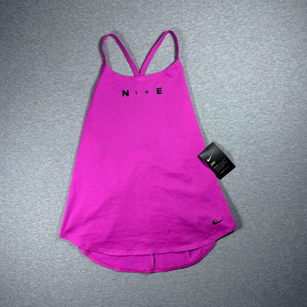 Nike Dri-Fit Elastika Tank Top Women’s Size Med Pink Slim Fit Racerback NWT